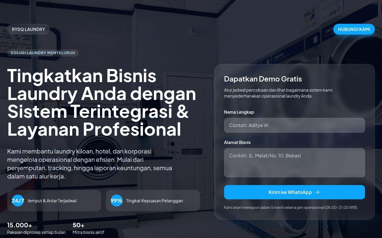 Website laundry kiloan